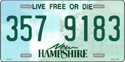 NH license plate 3579183