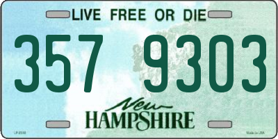 NH license plate 3579303