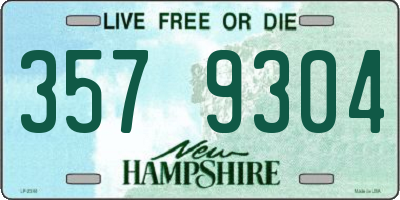 NH license plate 3579304