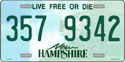 NH license plate 3579342