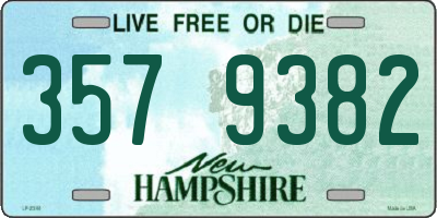 NH license plate 3579382