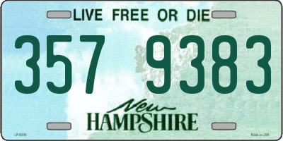 NH license plate 3579383