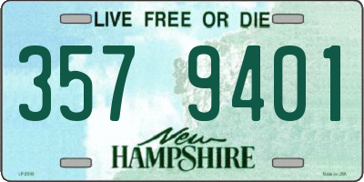 NH license plate 3579401