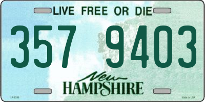 NH license plate 3579403