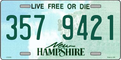 NH license plate 3579421
