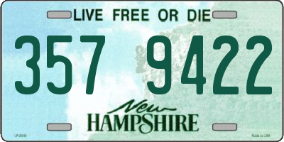 NH license plate 3579422
