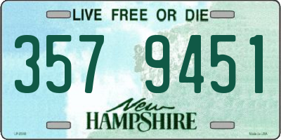 NH license plate 3579451