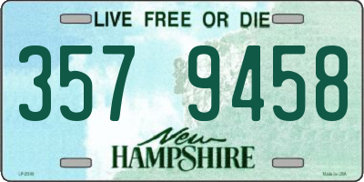 NH license plate 3579458
