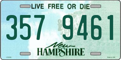 NH license plate 3579461