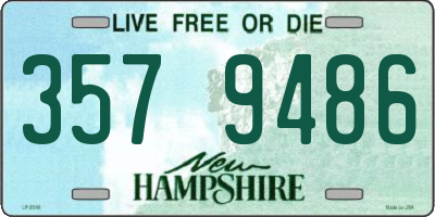 NH license plate 3579486