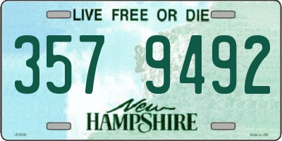 NH license plate 3579492
