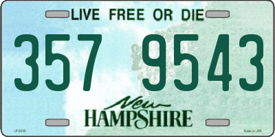 NH license plate 3579543