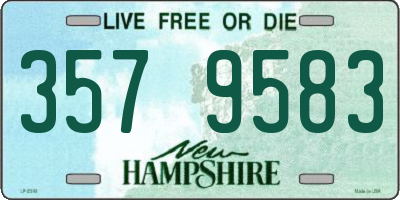 NH license plate 3579583