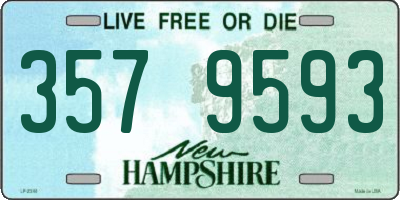 NH license plate 3579593