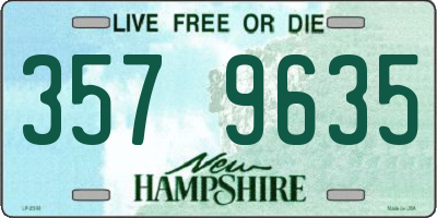 NH license plate 3579635