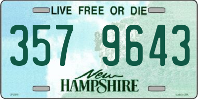 NH license plate 3579643
