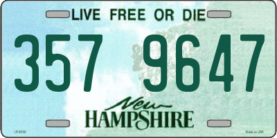 NH license plate 3579647