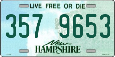 NH license plate 3579653