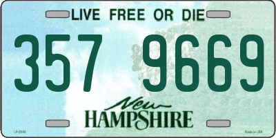NH license plate 3579669