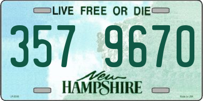NH license plate 3579670