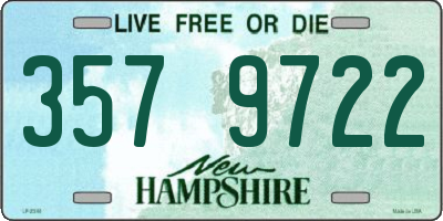 NH license plate 3579722