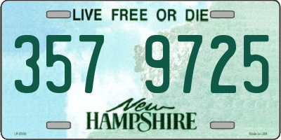 NH license plate 3579725