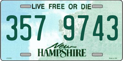 NH license plate 3579743