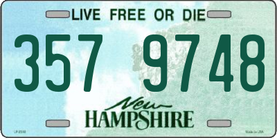 NH license plate 3579748