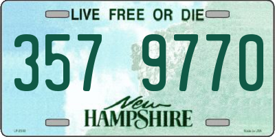 NH license plate 3579770
