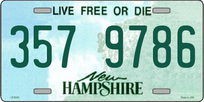 NH license plate 3579786