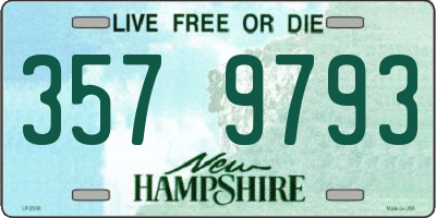 NH license plate 3579793
