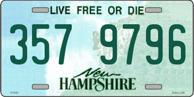 NH license plate 3579796
