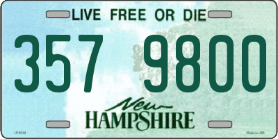 NH license plate 3579800