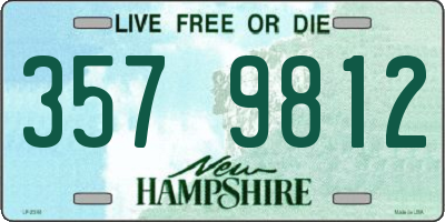 NH license plate 3579812