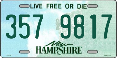 NH license plate 3579817