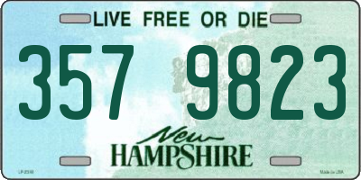 NH license plate 3579823