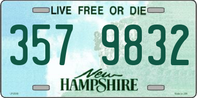 NH license plate 3579832