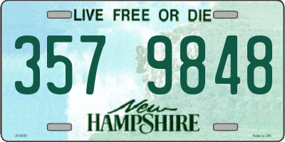 NH license plate 3579848
