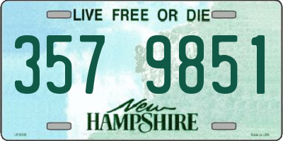 NH license plate 3579851