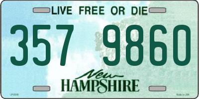 NH license plate 3579860