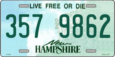 NH license plate 3579862