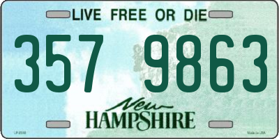 NH license plate 3579863