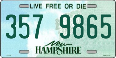 NH license plate 3579865