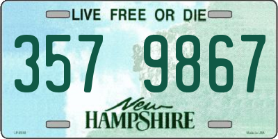 NH license plate 3579867
