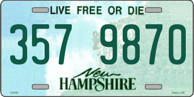 NH license plate 3579870