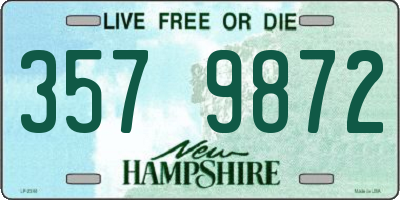 NH license plate 3579872