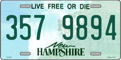 NH license plate 3579894