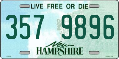 NH license plate 3579896