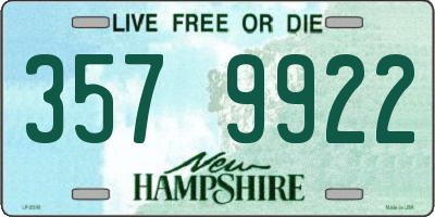 NH license plate 3579922