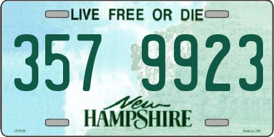 NH license plate 3579923